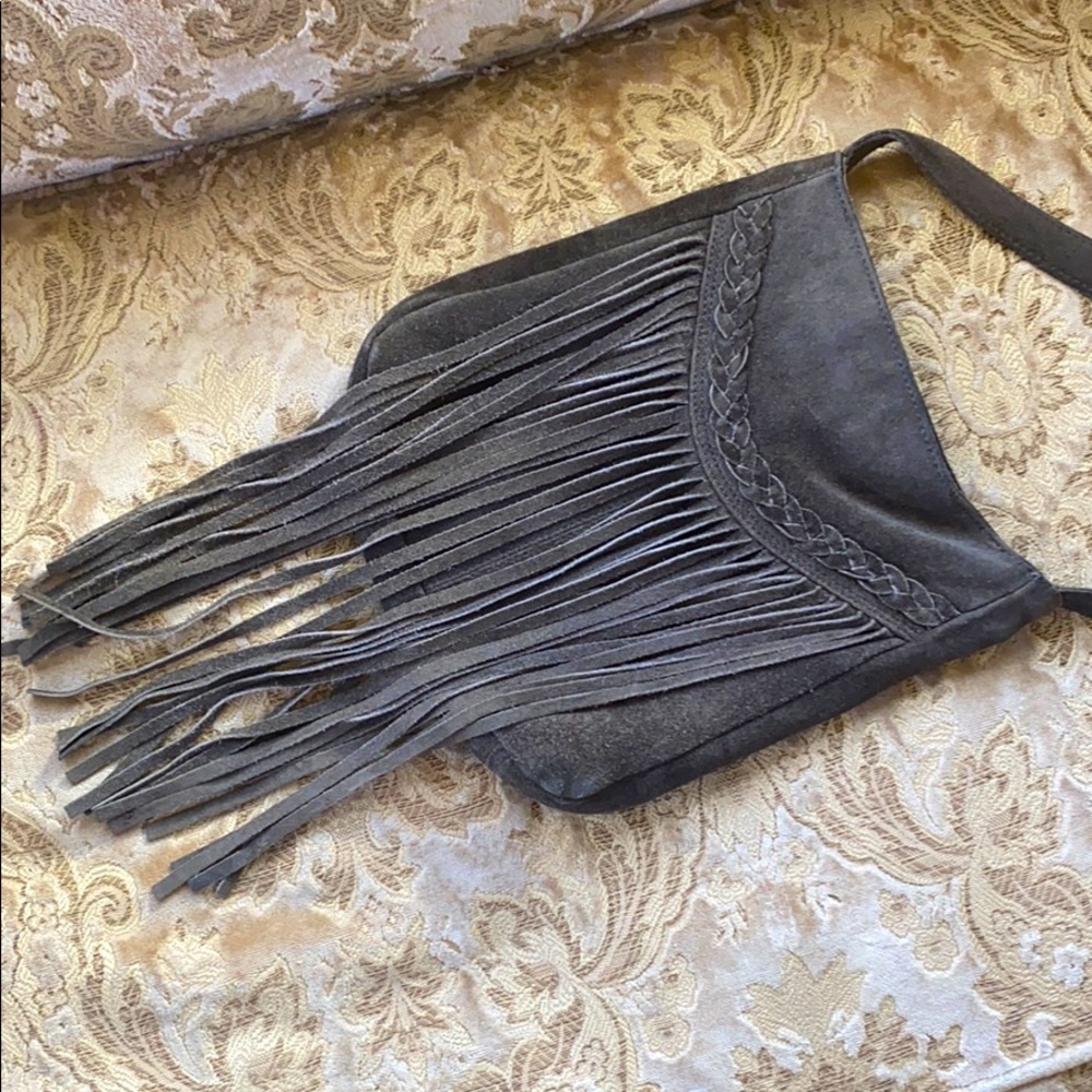 Fringe Suede Crossbody Bag